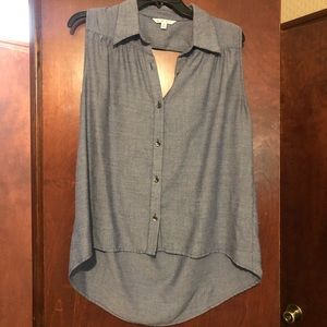 CAbi Chambray Open Back Tank (M)